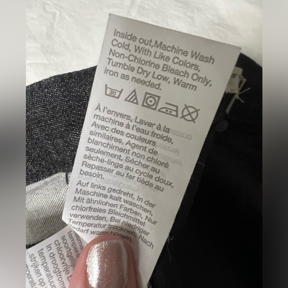 Madewell 10” High Rise Skinny Black Denim Jeans Size 27 - Picture 9 of 14